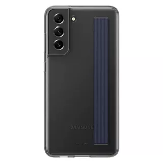 Capa Galaxy S21 Fe Silicone E Policarbonato Translúcida Preta Com Alça - Samsung 