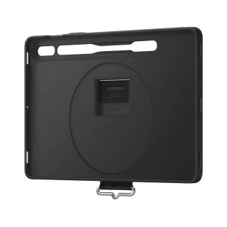 Capa Galaxy Tab S7/s8 Silicone E Policarbonato Preta Com Alça/cinta - Samsung 
