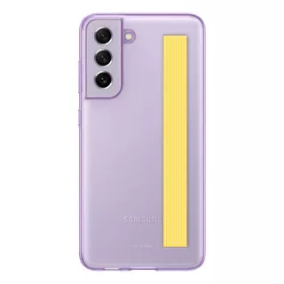 Capa Galaxy S21 Fe Silicone Translúcida Violeta Com Alça/cinta - Samsung 